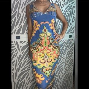 Boho body-con cotton dress by Lucky Brand